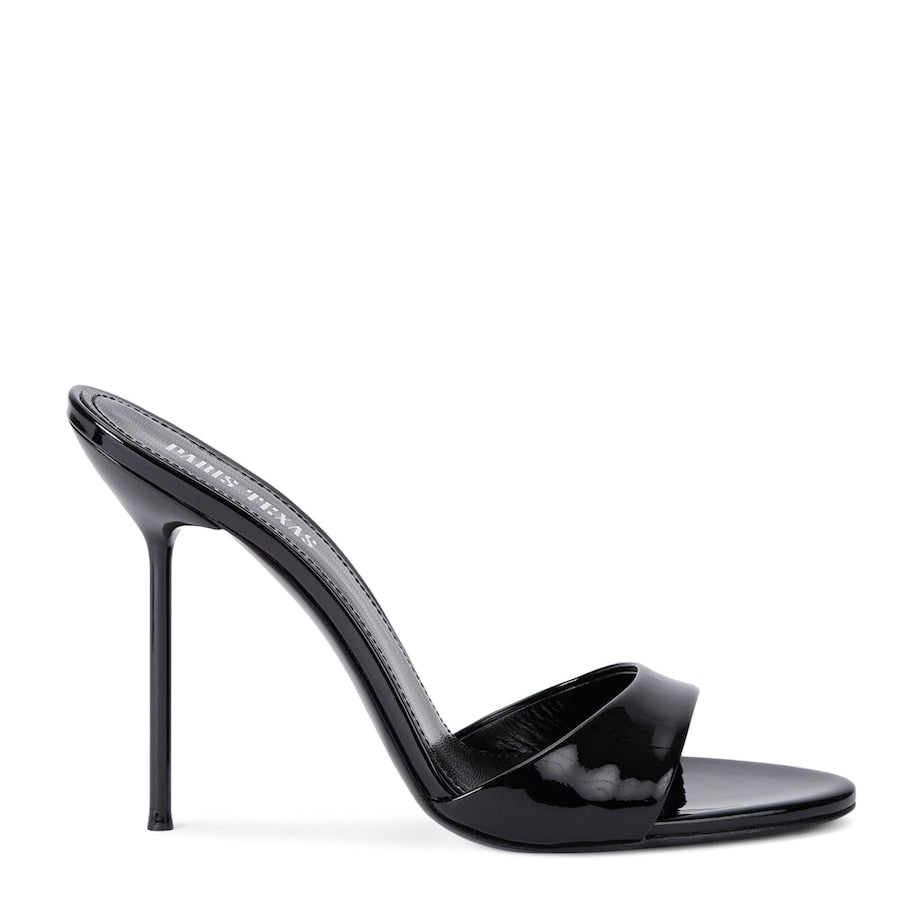 Paris Texas Black Patent Leather Lidia Mules 105