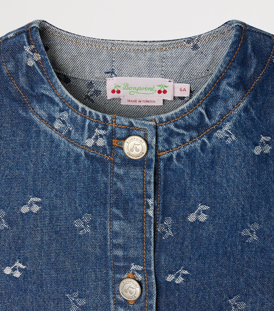 Blue Denim Cherry Print Jette Dress (4-8 Years)