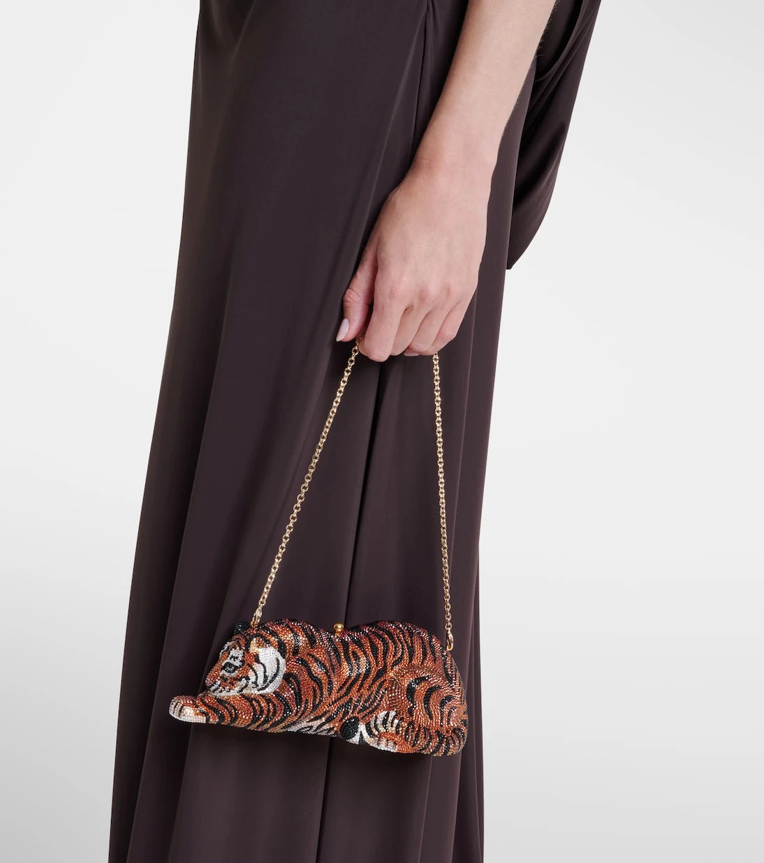 Judith Leiber Couture - Wildcat Small crystal-embellished clutch
