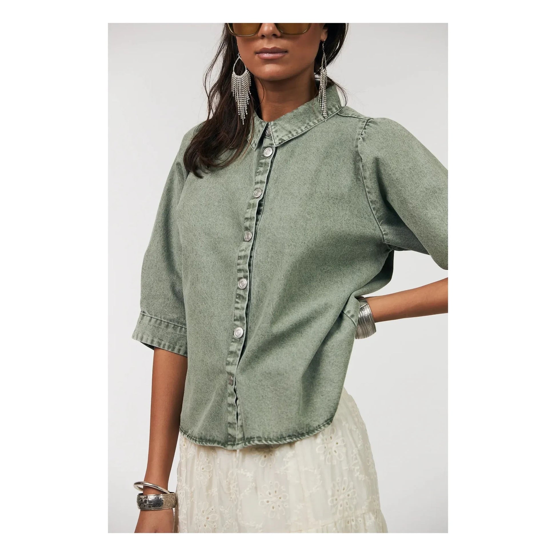 Lollys Laundry - Bono Cotton shirt | Khaki