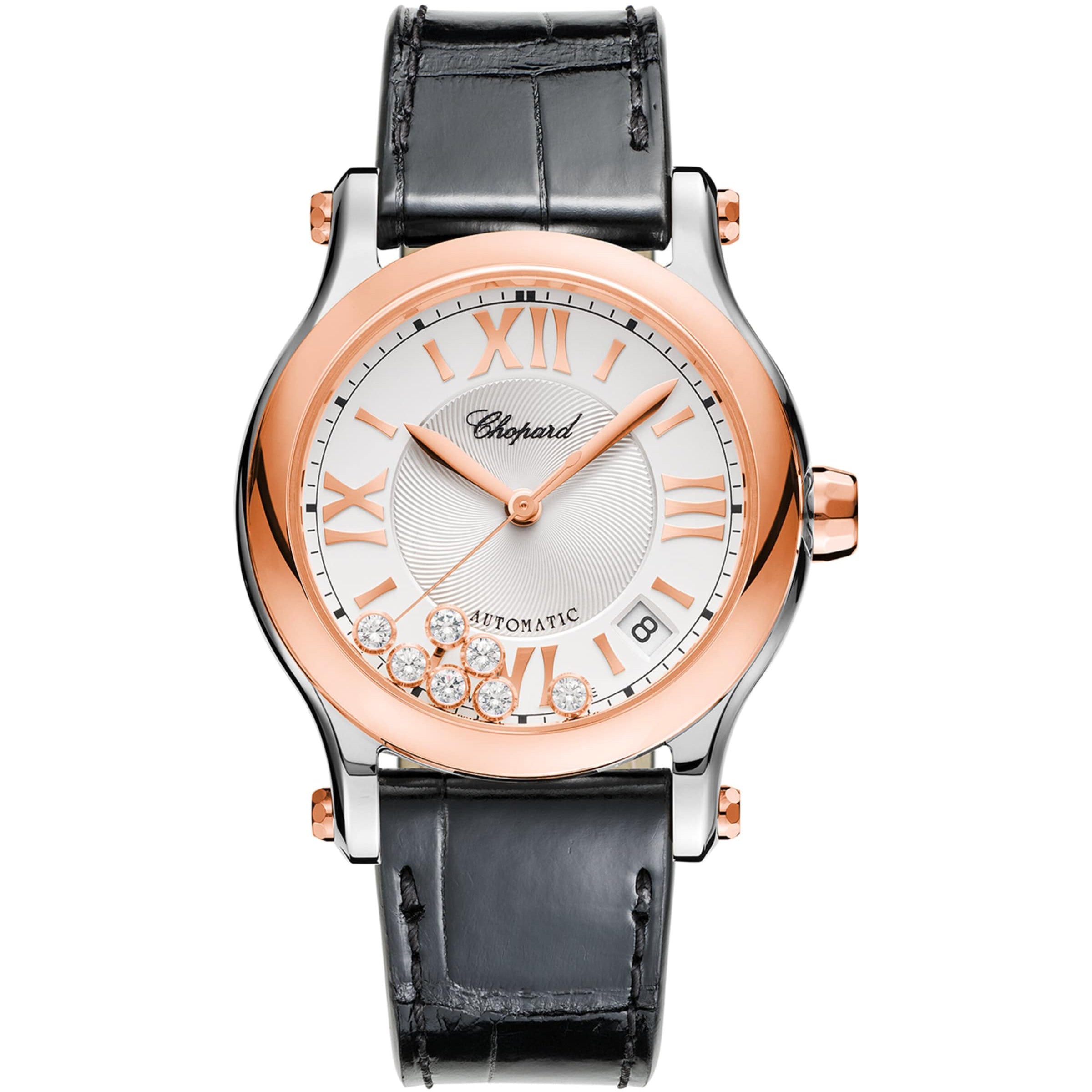 Rose Gold and Diamond Happy Sport Watch 36mm