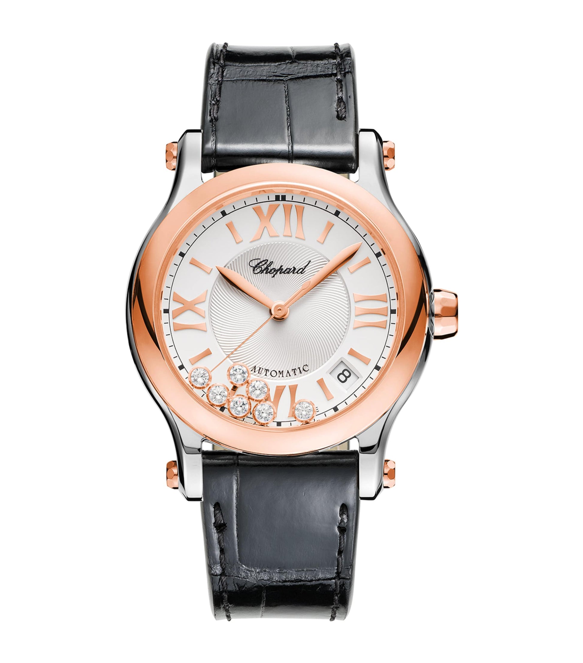 Rose Gold and Diamond Happy Sport Watch 36mm