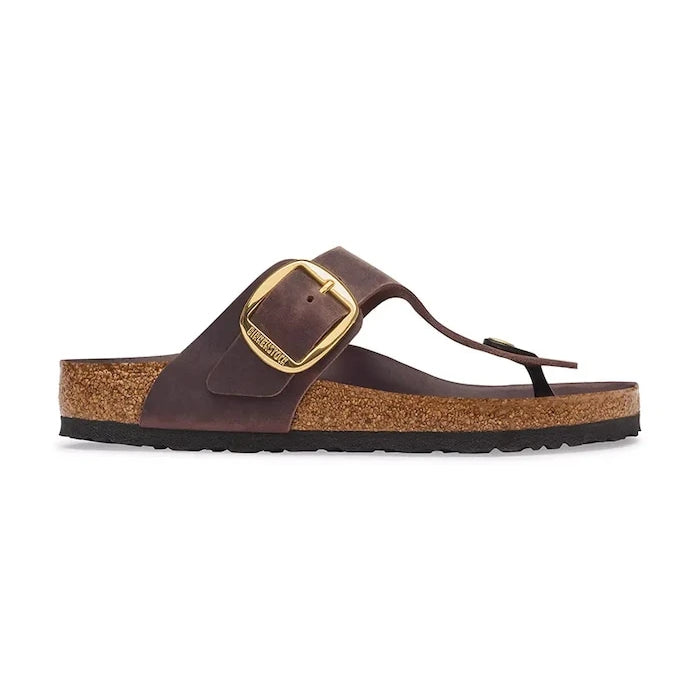 Birkenstock Kadın Deri Terlik Gizeh Big Buckle Oiled Leather