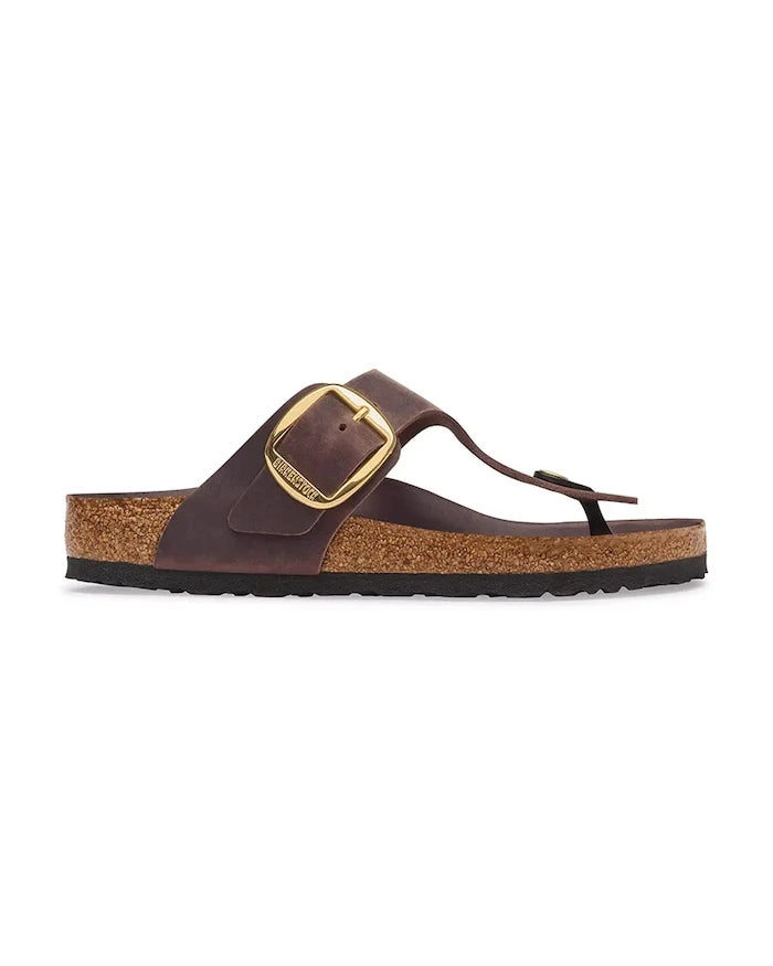 Birkenstock Kadın Deri Terlik Gizeh Big Buckle Oiled Leather