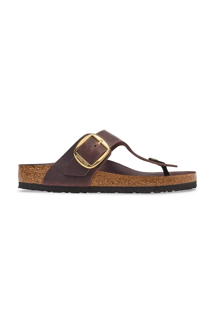Birkenstock Kadın Deri Terlik Gizeh Big Buckle Oiled Leather