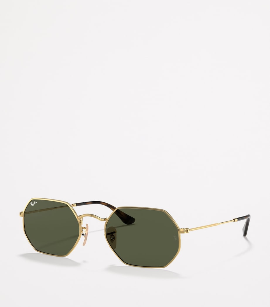 Ray-Ban Gold RB3556N Octagonal Classic Sunglasses