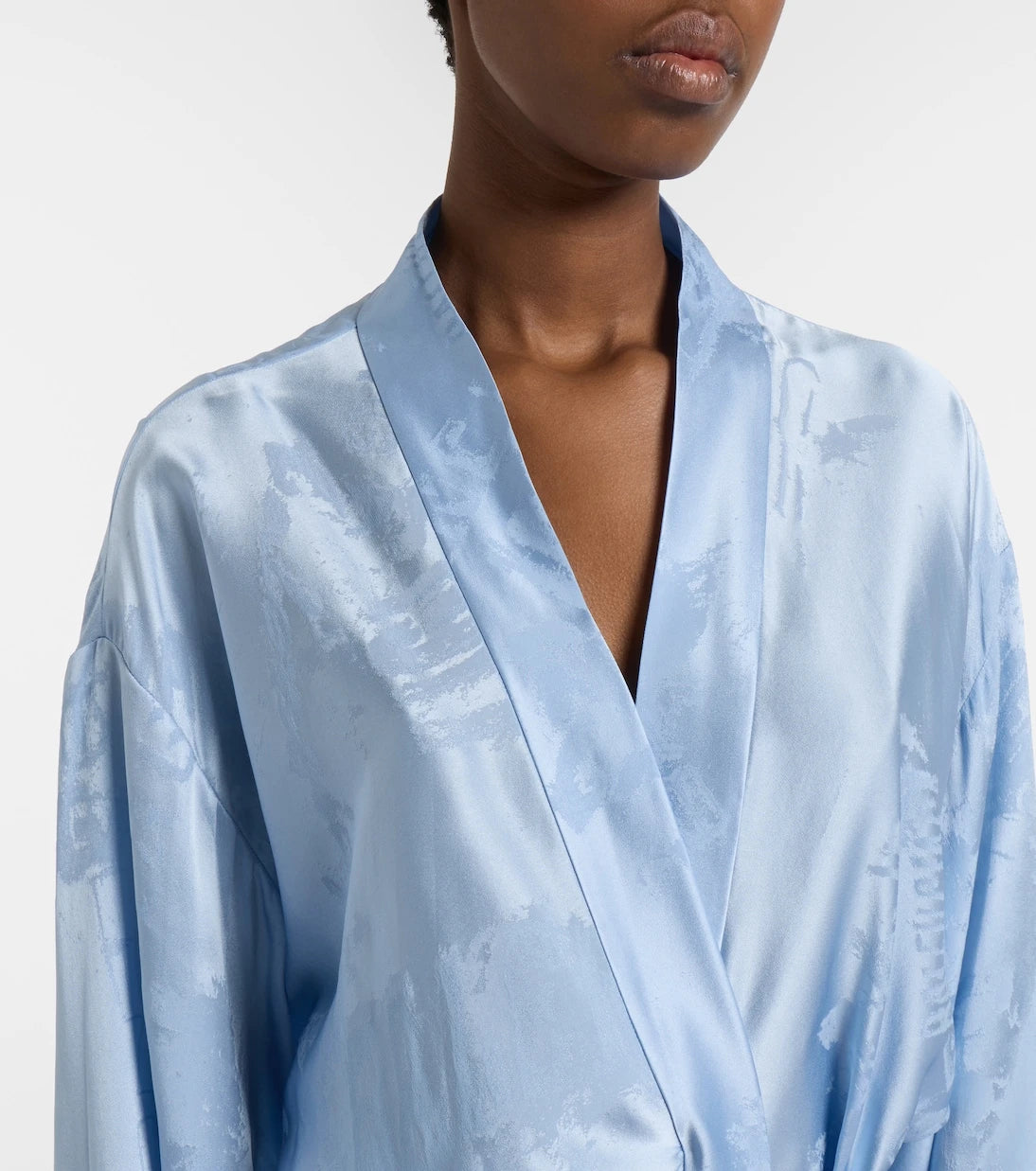 Balenciaga - فستان لف من الحرير