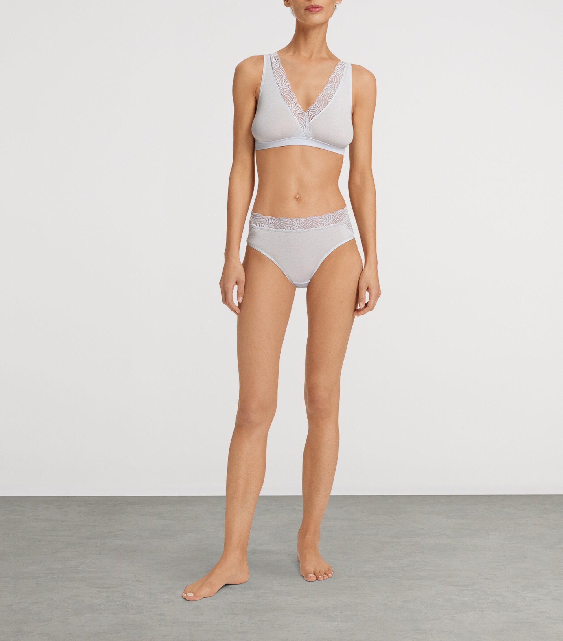 Hanro Blue Cotton Delight Midi Briefs