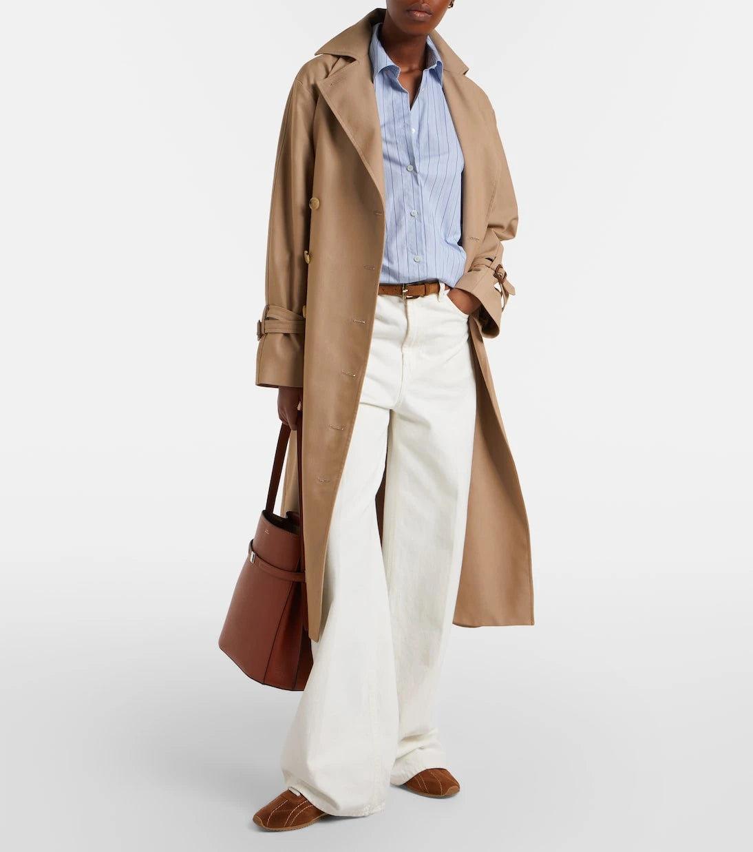 Toteme - Belted leather tote bag
