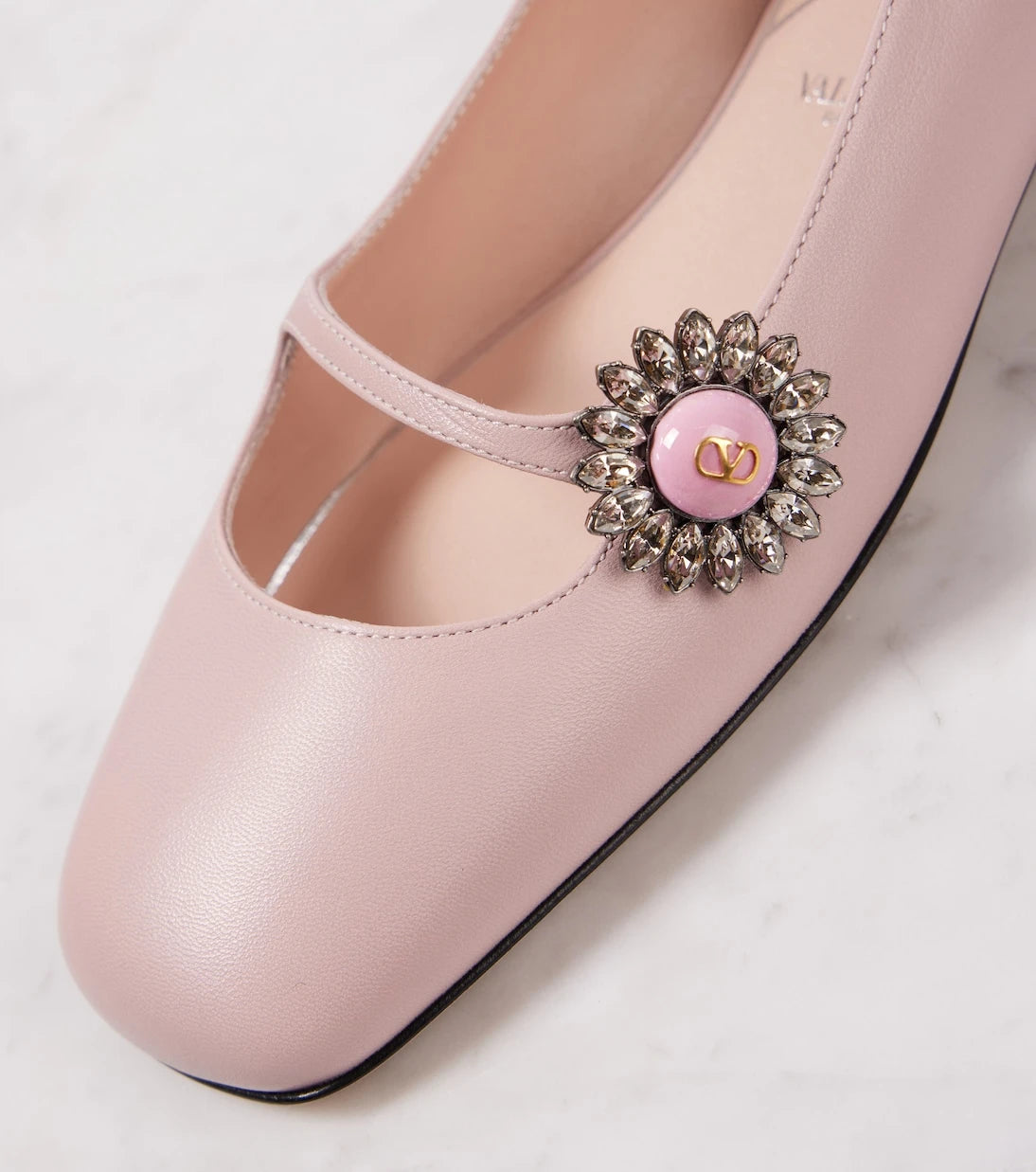 Valentino Garavani - Preshoes leather Mary Jane flats