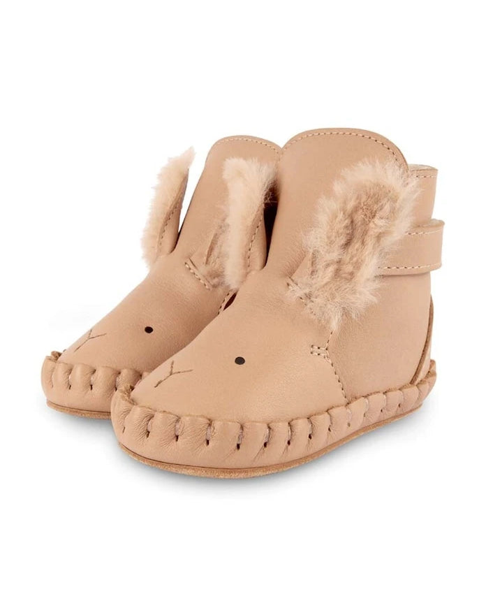 Donsje Kapi Exclusive Booties Fluffy Bunny Bebek Deri Ayakkabı