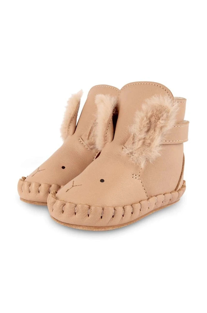 Бебешки кожени обувки Donsje Kapi Exclusive Booties Fluffy Bunny