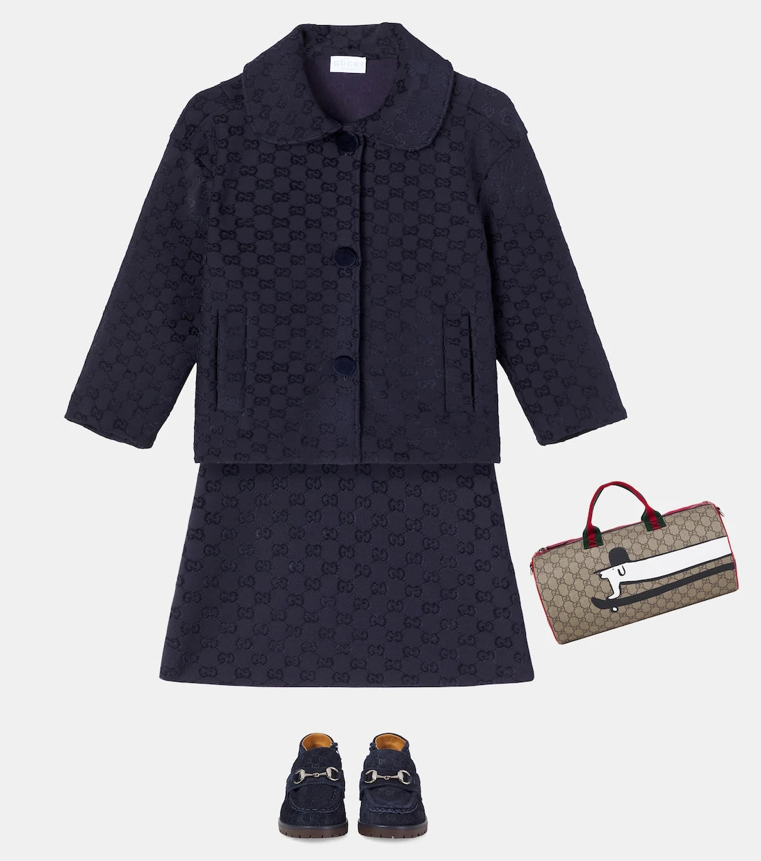 Gucci Kids - جاكيت جاكار بنقشة GG