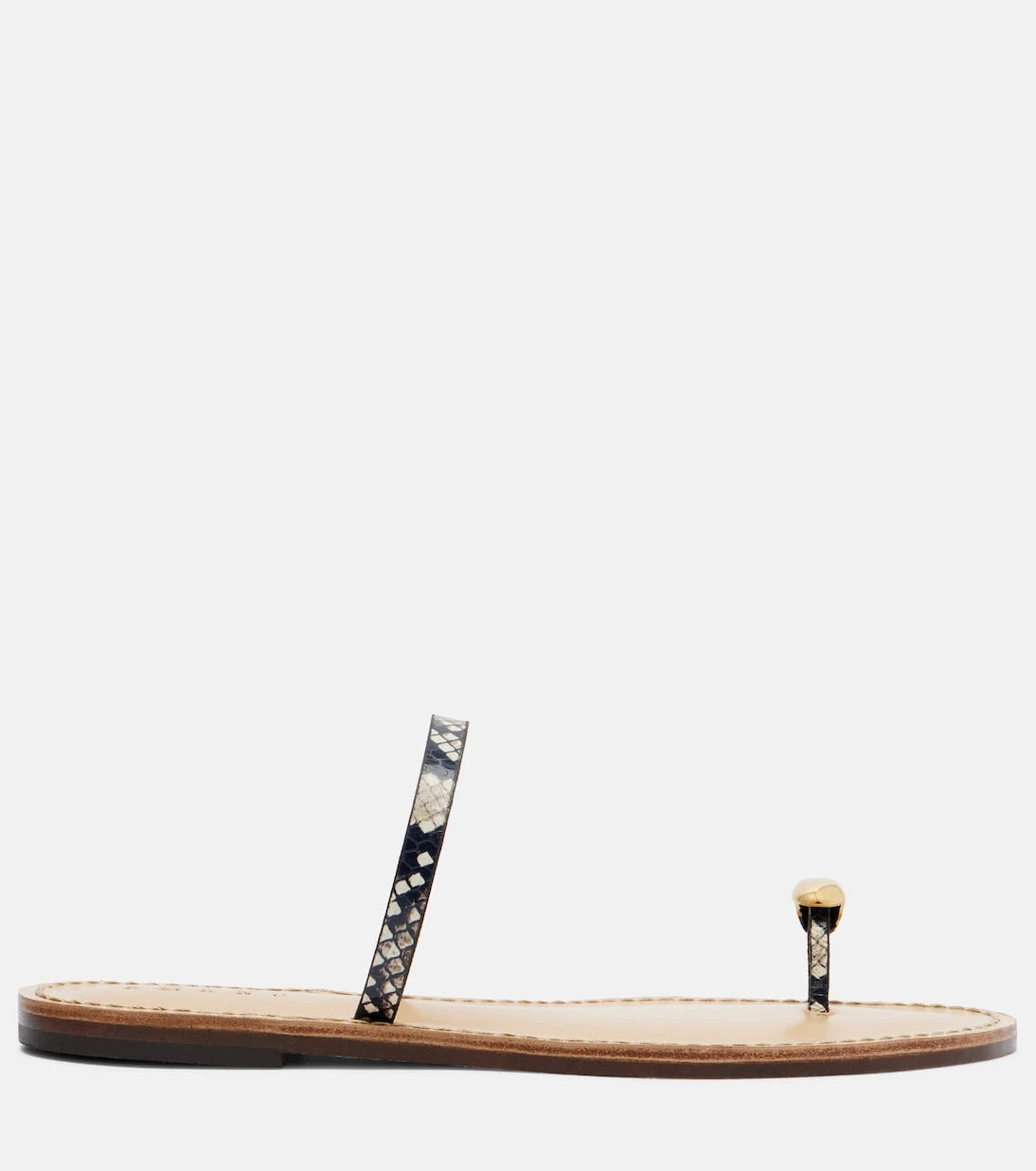 Amanu - Kibera snake-effect leather sandals