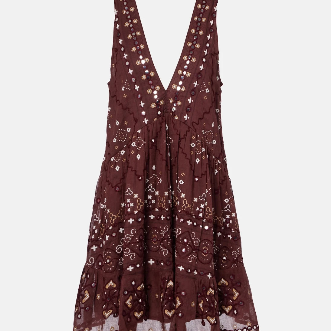 Juliet Dunn - Embroidered cotton minidress