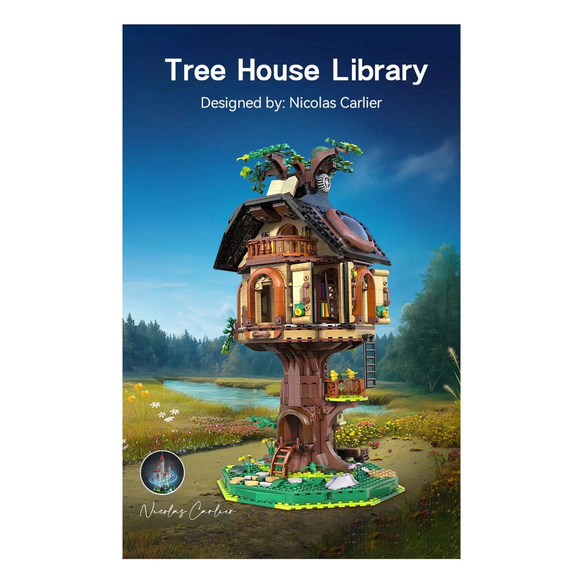 Cada - L'arbre librairie construction kit - 1,808 parts