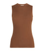Johnstons Of Elgin Brown Superfine Cashmere Tank Top