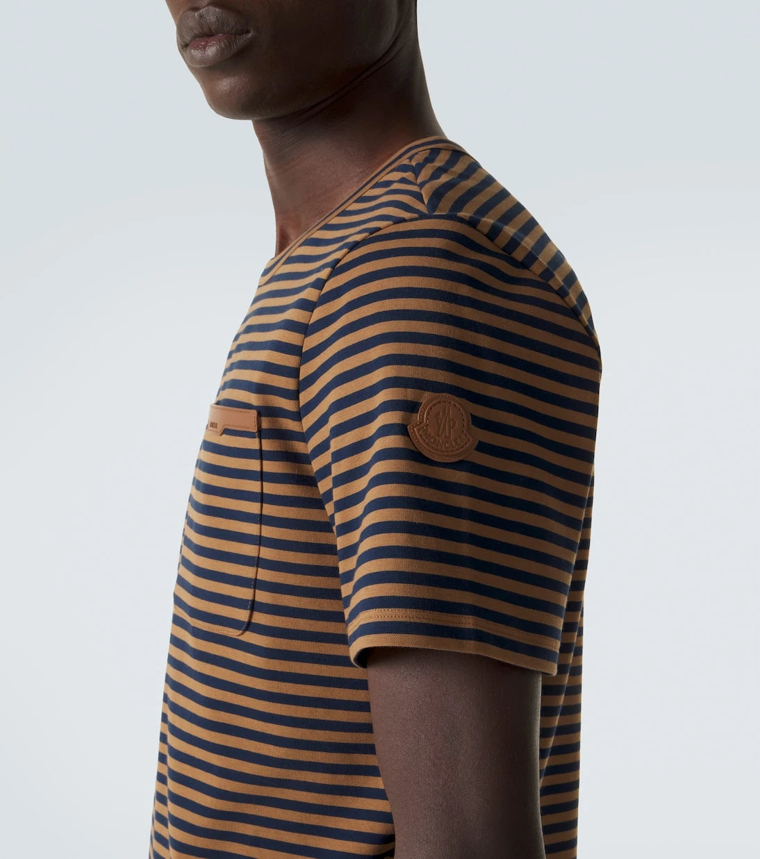Moncler - Striped cotton-blend jersey T-shirt