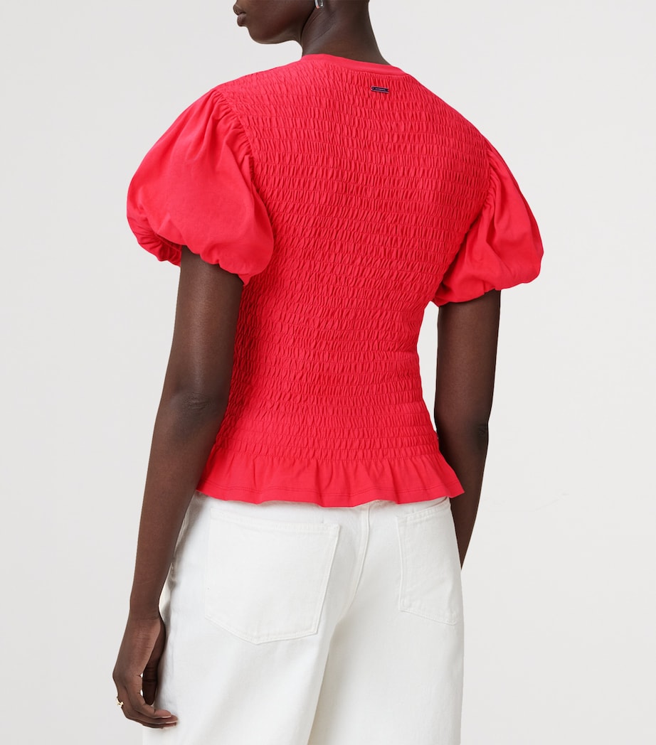 Smocked Dael Top CRIMSON RED