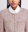 Self-Portrait Pink Bouclé Fur-Trim Jacket