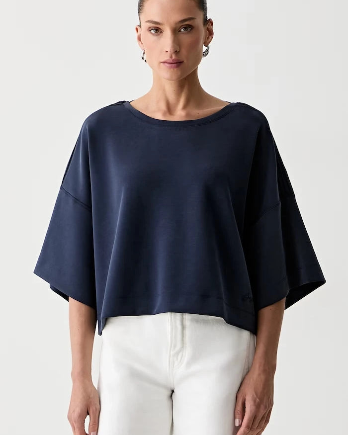 BOSS Orange Modal İçeren Kadın Oversize Tişört C_Eagles