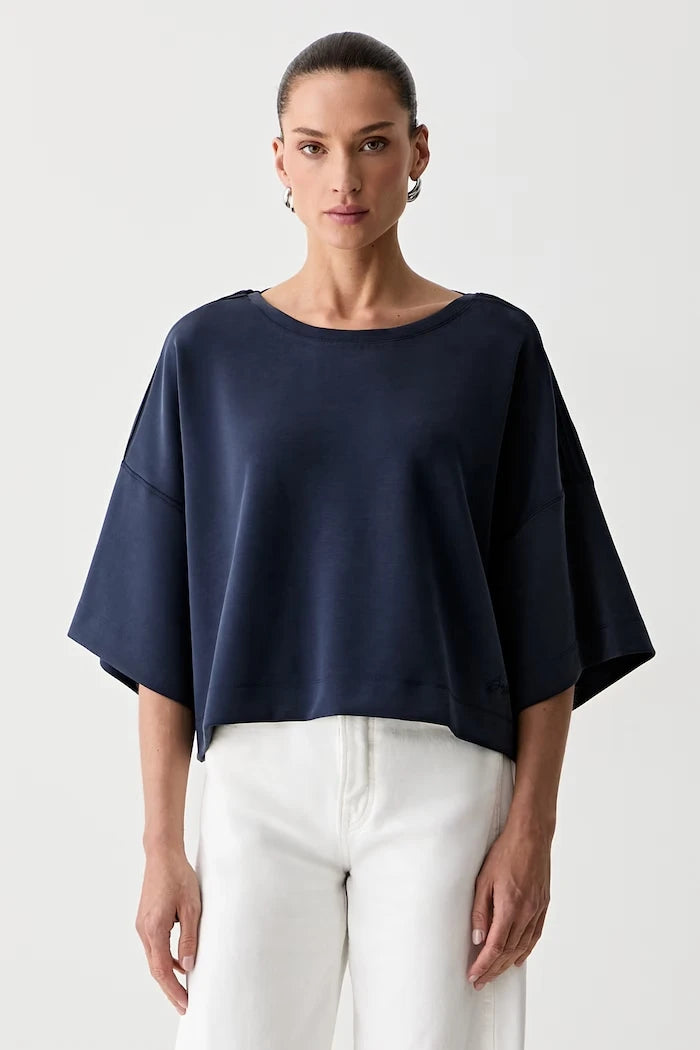 BOSS Orange Modal İçeren Kadın Oversize Tişört C_Eagles