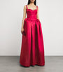 Red Sleeveless Mistletoe Gown