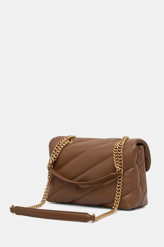 Pinko sahte deri kadın crossbody çanta