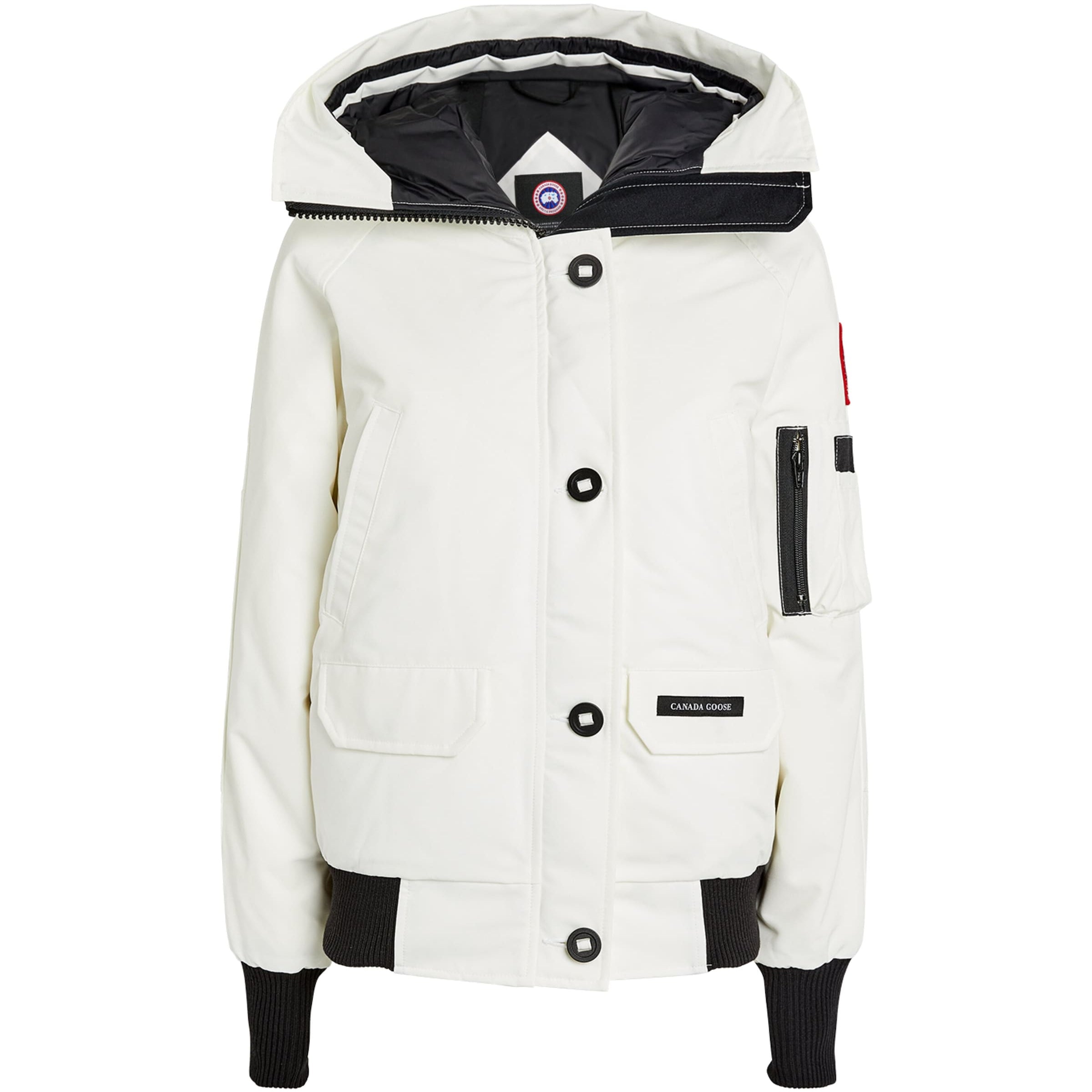 Canada Goose White Down-Filled Chilliwack Bomber Jacket