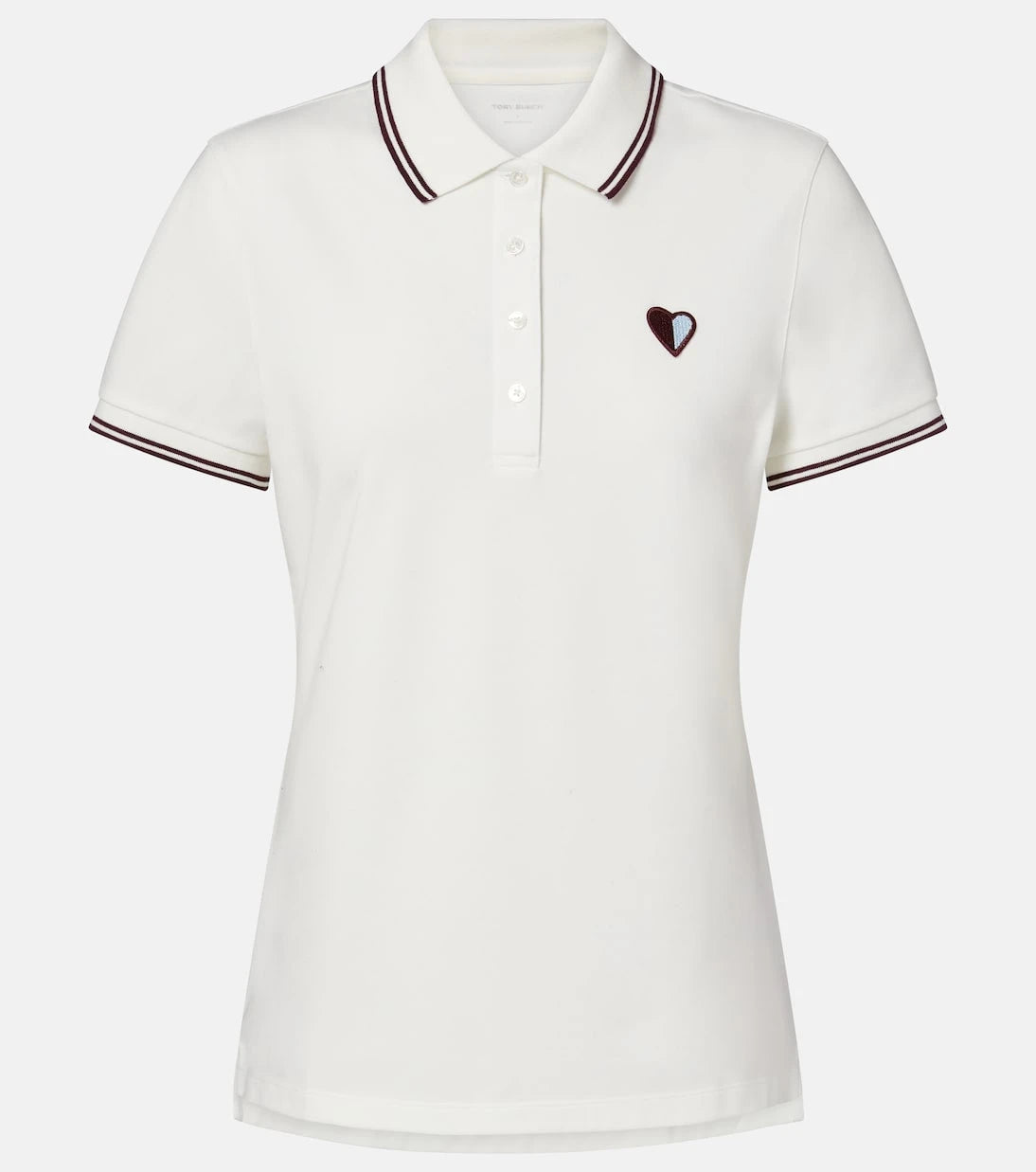 Tory Burch - Cotton-blend piqué polo shirt
