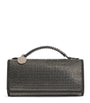 Stella McCartney Black Embellished Falabella Top-Handle Clutch Bag