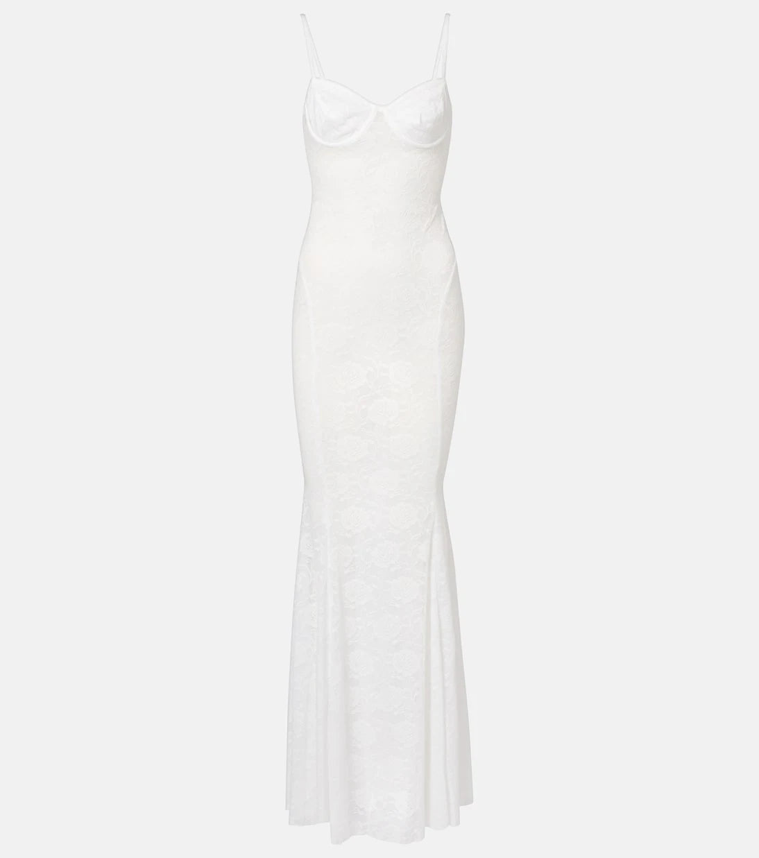 Norma Kamali - Lace corset fishtail gown
