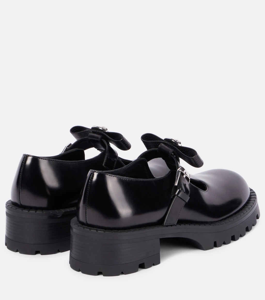 Versace - Gianni Ribbon leather flats