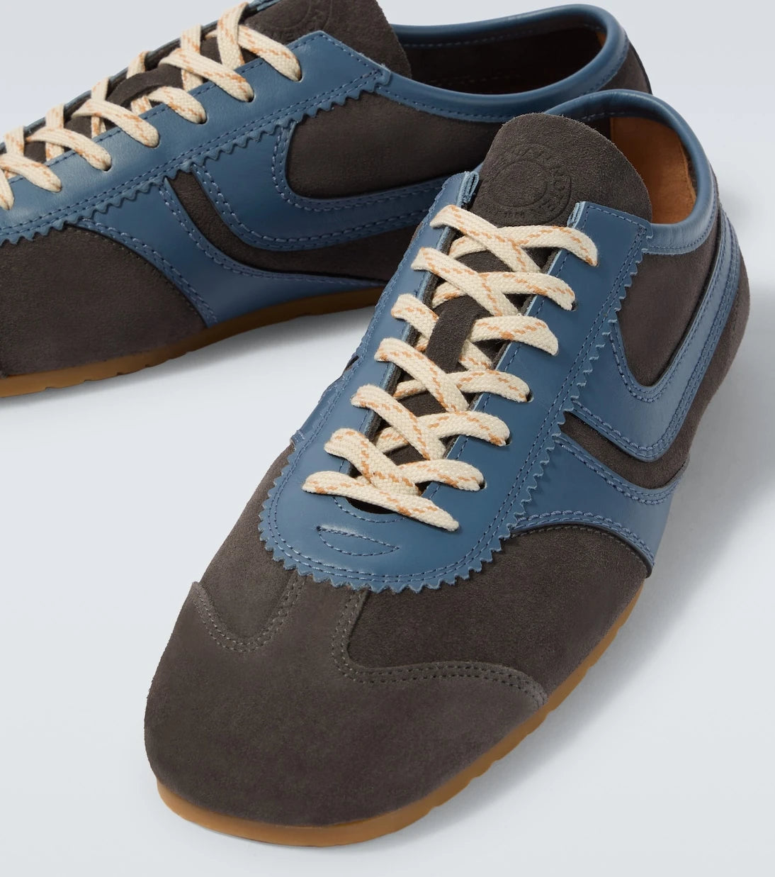 Dries Van Noten - Leather-trimmed suede sneakers