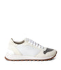 Brunello Cucinelli White Suede Technical Running Sneakers