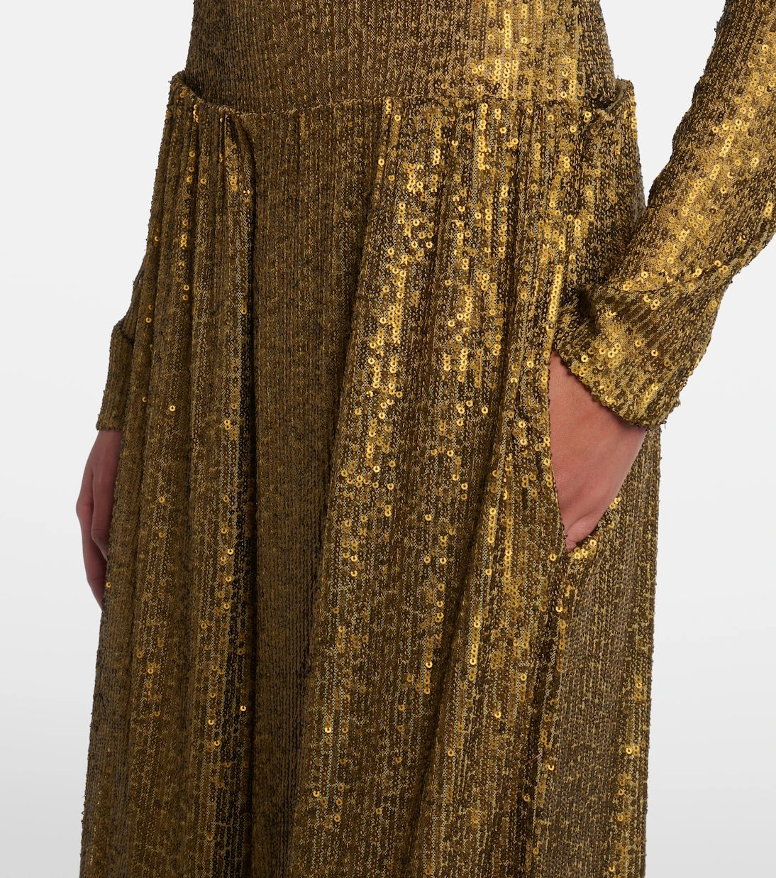 Norma Kamali - Elephant sequined wide-leg pants