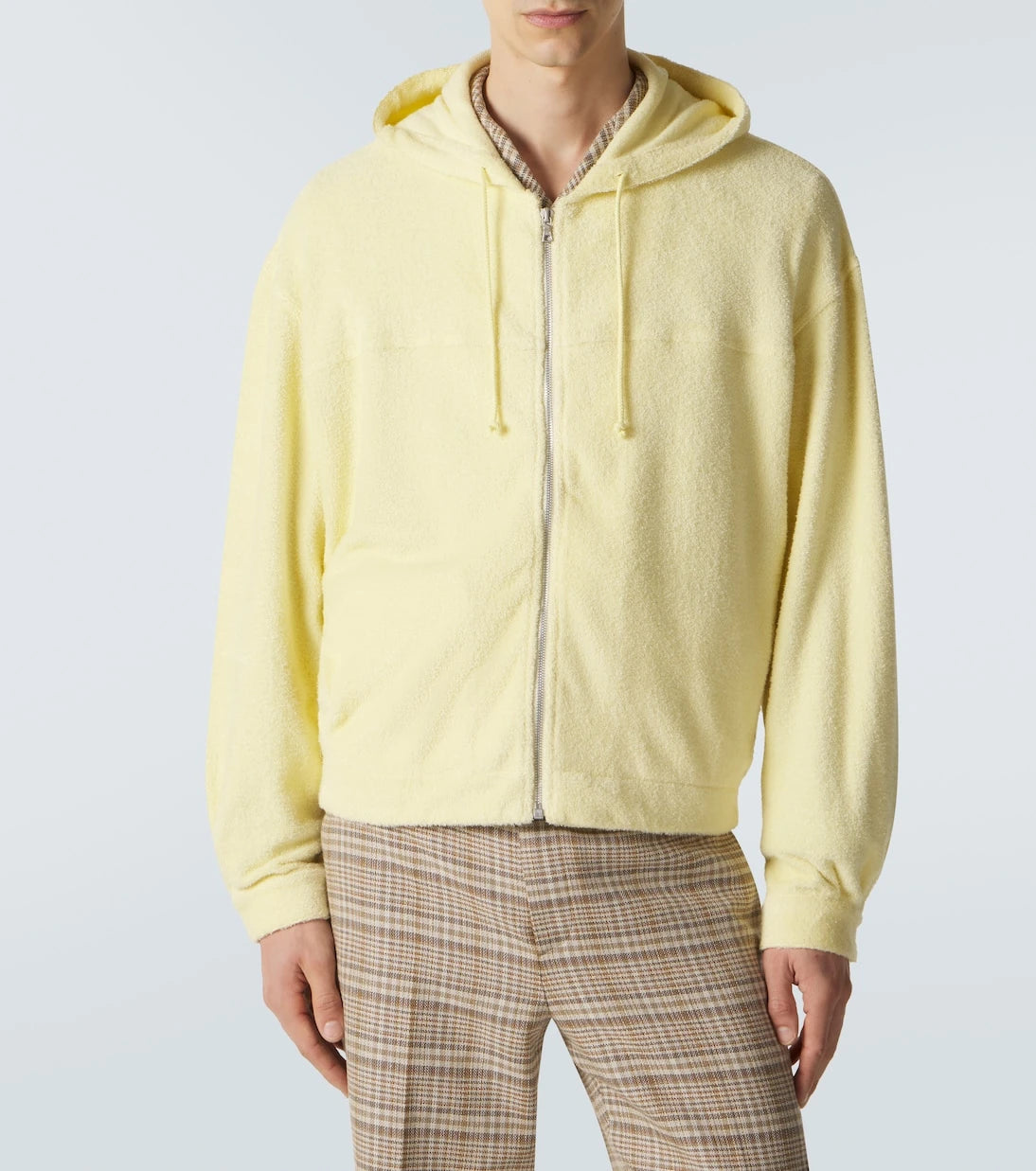 Auralee - Cotton-blend pile zip-up hoodie