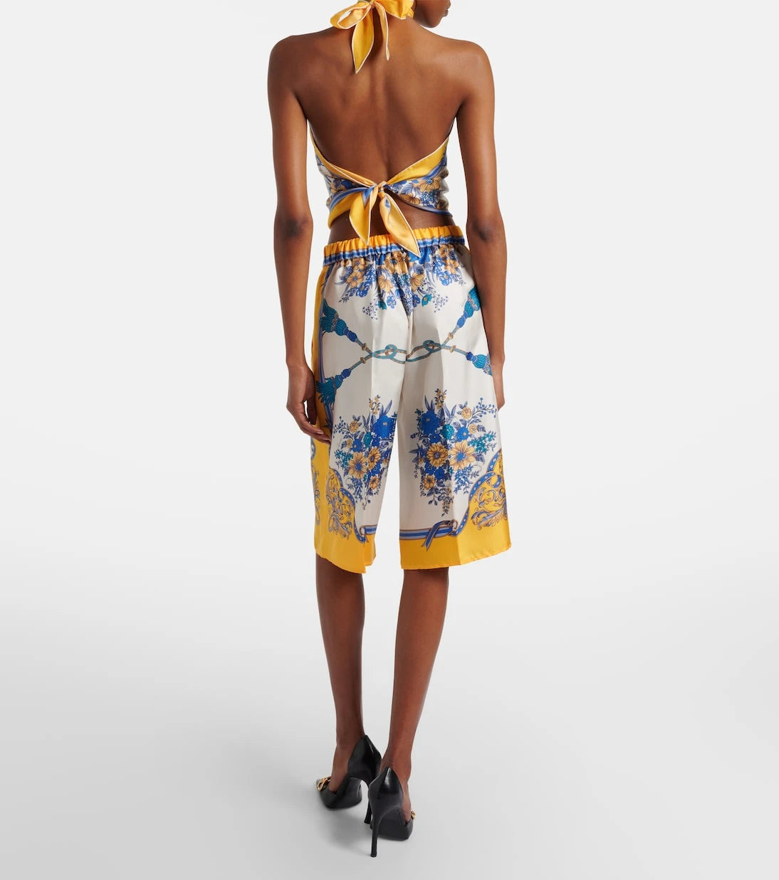 Gucci - Floral silk twill Bermuda shorts