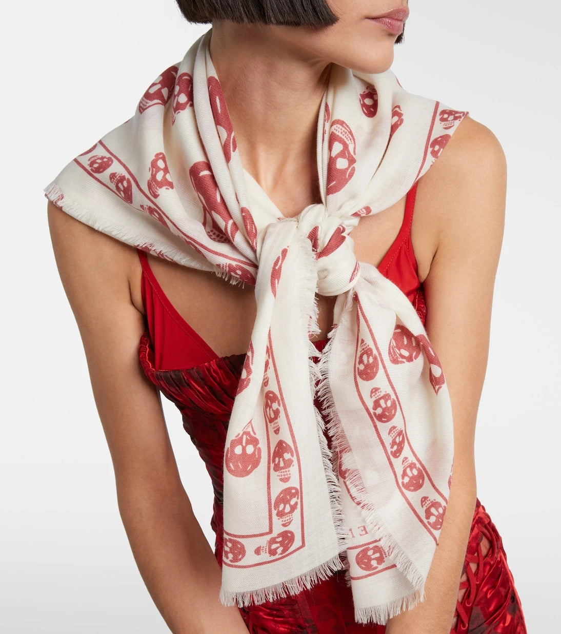 McQueen - Skull wool scarf