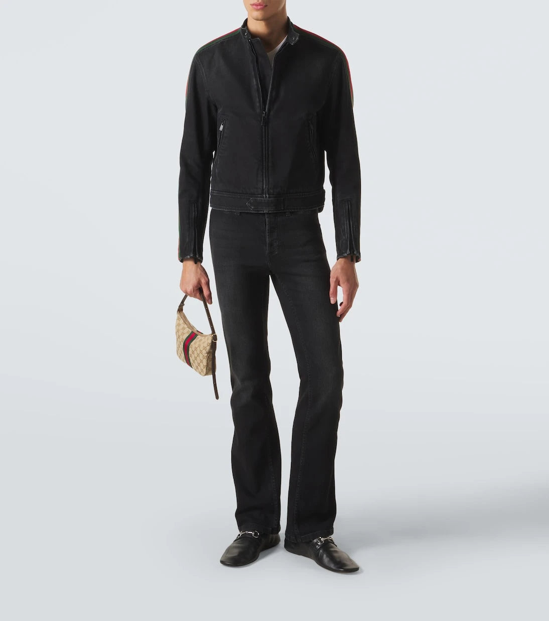 Gucci - Web Stripe flared jeans