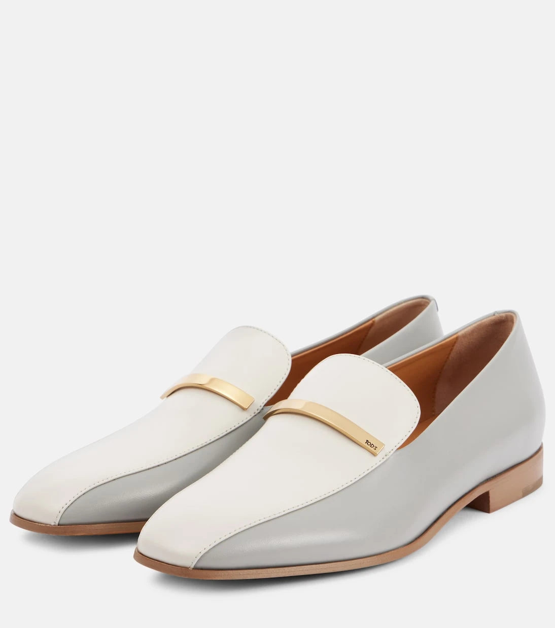 Tod's - Paneled leather loafers
