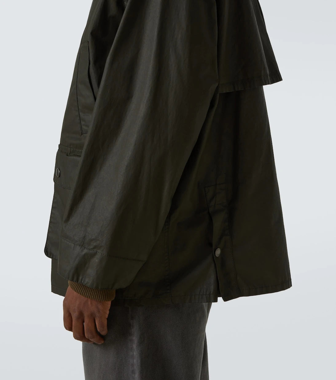 Miu Miu - Corduroy-trimmed poplin field jacket