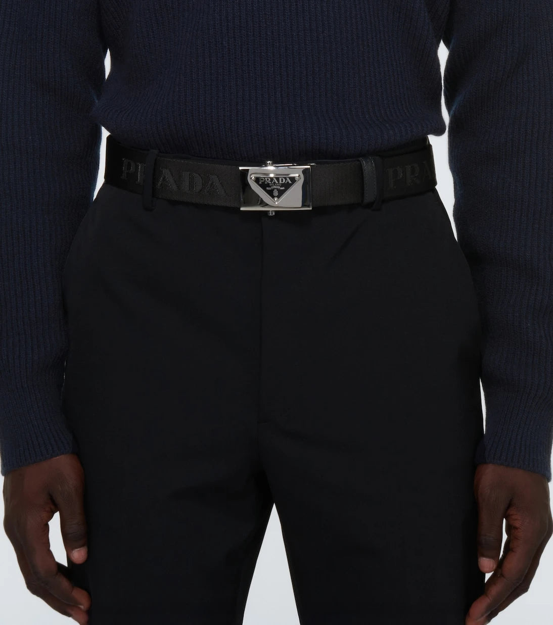 Prada - Technical fabric logo belt