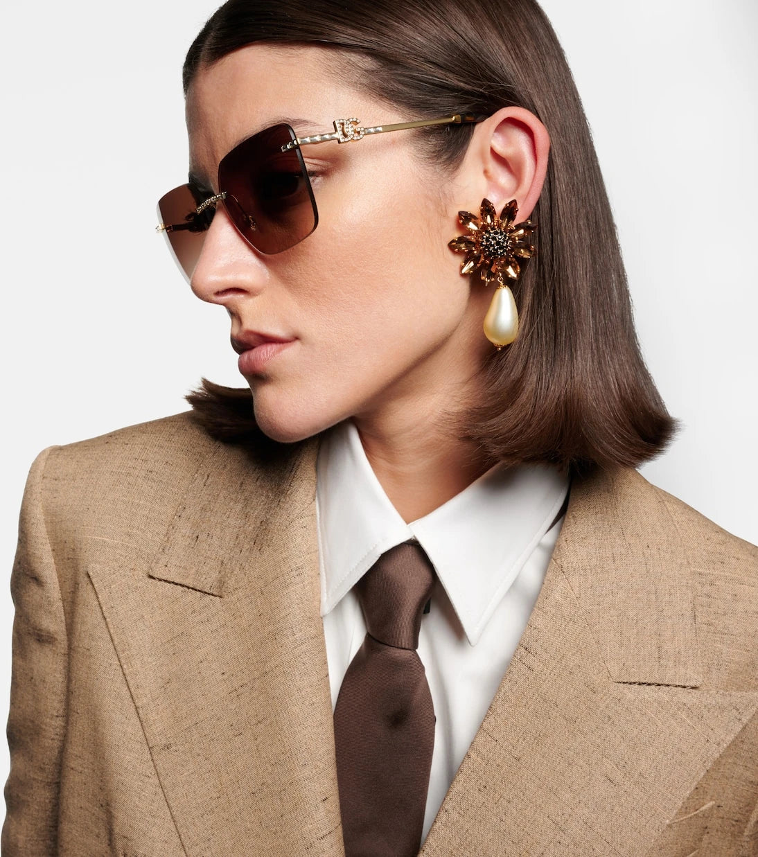 Dolce&Gabbana - DG crystal-embellished square sunglasses
