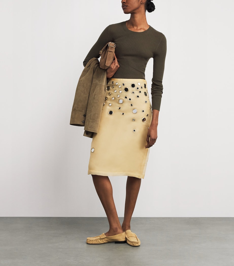 Green Wool-Cashmere Layering Sweater