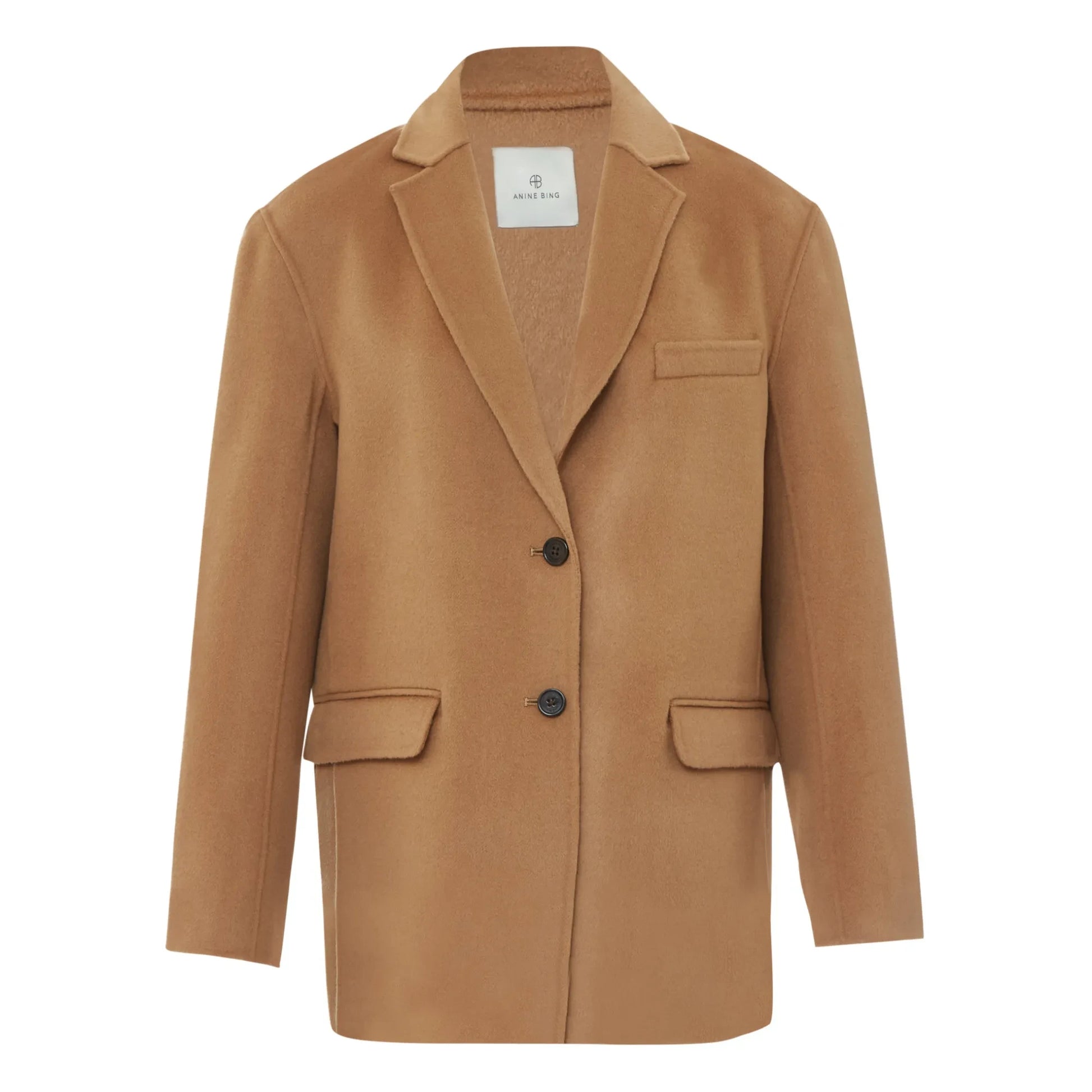 Anine Bing - Quinn Wool and Cashmere Jacket | Camel