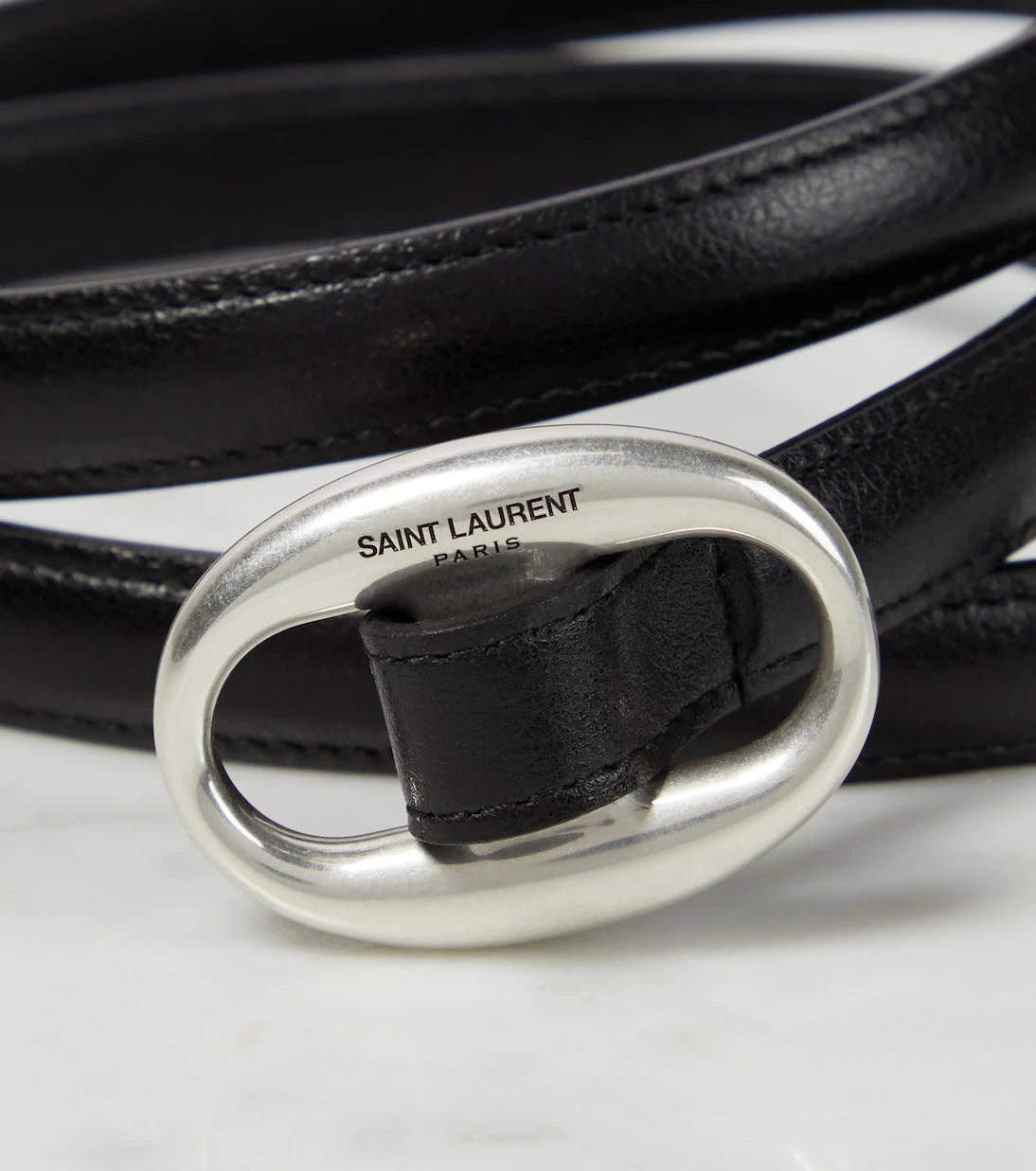 Saint Laurent - Slim leather belt
