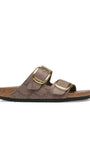 Birkenstock чехли дамски от кожа Arizona Big Buckle Synthetics Python