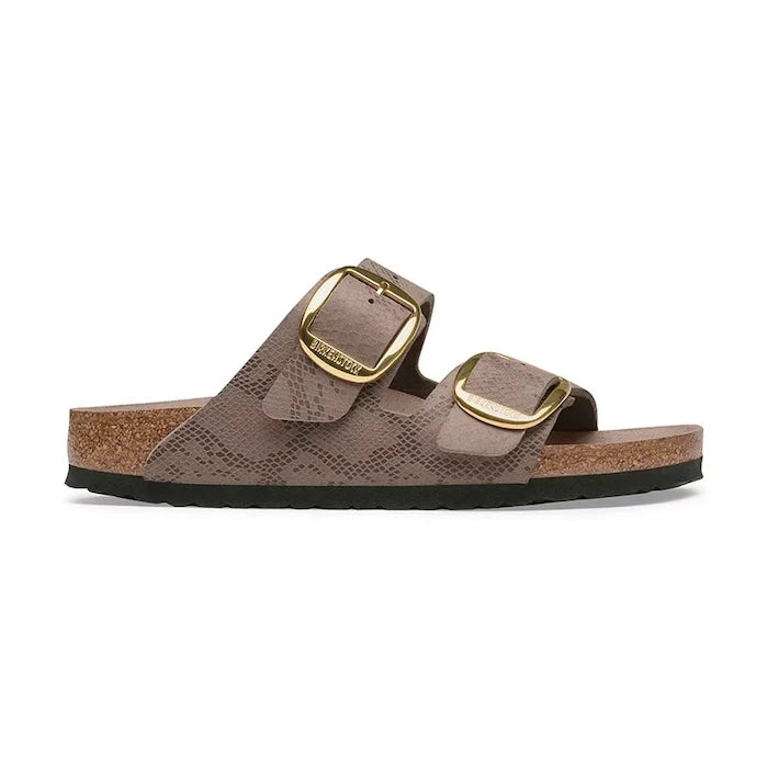 Birkenstock чехли дамски от кожа Arizona Big Buckle Synthetics Python