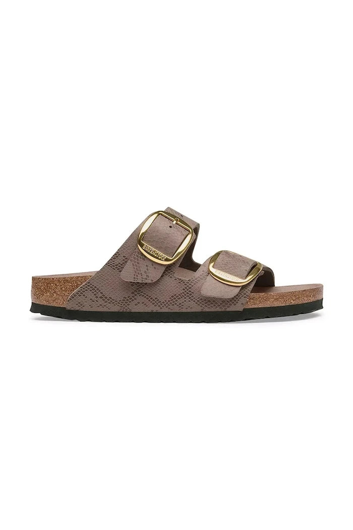 Birkenstock чехли дамски от кожа Arizona Big Buckle Synthetics Python